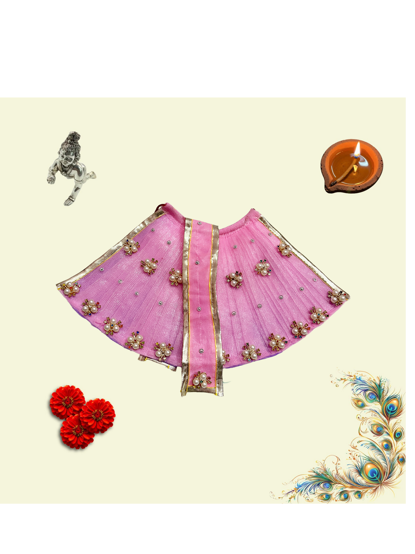 Navratri Special Devi Poshak – Divine Dress for Maa Durga & Goddess Idols