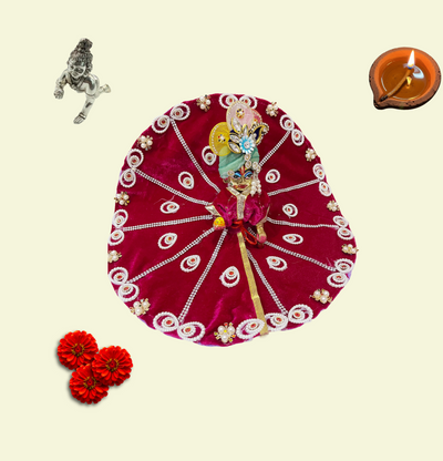 Pink color Divine Poshak – Handmade by Radha Madhav”
