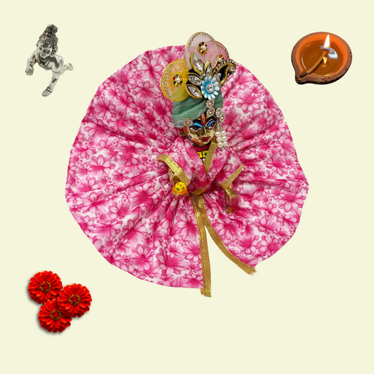Pink color  Divine Poshak – Handmade by Radha Madhav”