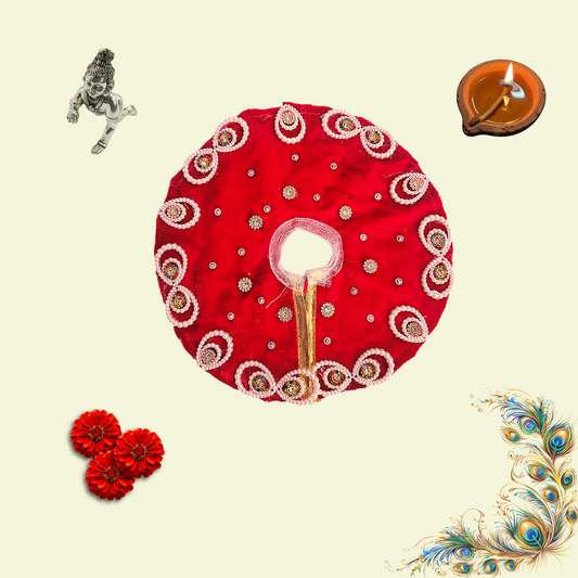Red color Divine Poshak – Handmade by Radha Madhav” (Copy) (Copy)