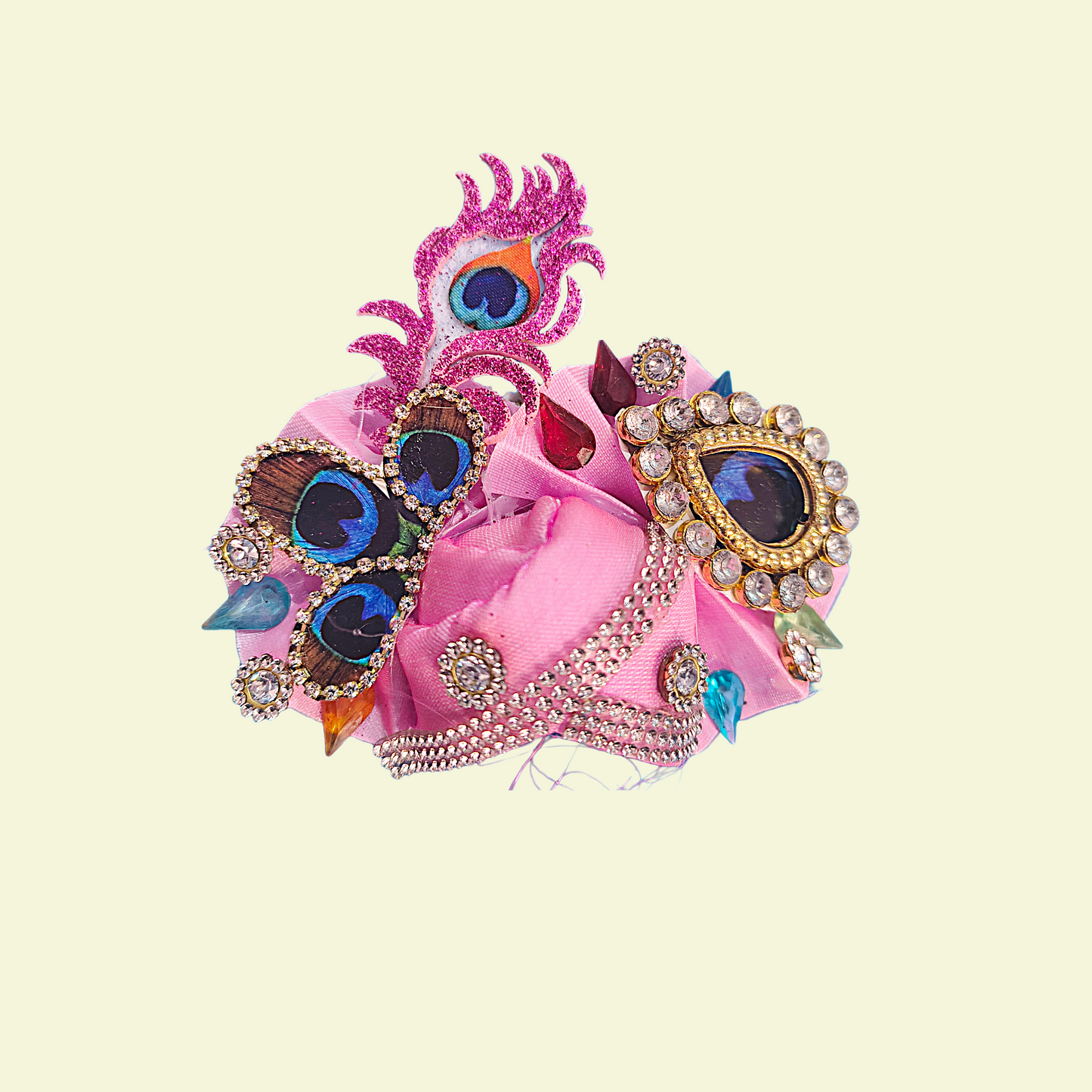 "Shri Krishna Mukut – Divine Crown of Elegance & Devotion"